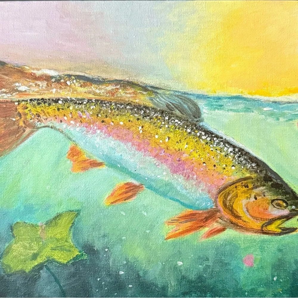 Vibrant Fish Original Acrylic Art Painting